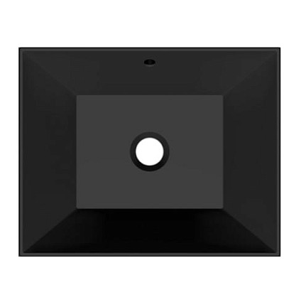 Раковина Scarabeo TEOREMA 2.0 встраиваемая снизу с переливом без отверстий цвет черный матовый с антибактериальным и грязеотталкивающим покрытием BIOKER 5134 49 BK