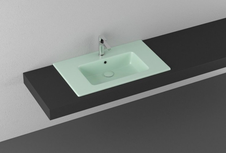 Раковина ISVEA SistemaT накладная ШГВ 810*465*140 отверстия для смесителя 1 цвет мятно-зеленый матовый