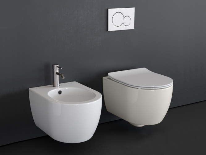 Унитаз Scarabeo MOON подвесной безободковый цвет белый 5520/CL