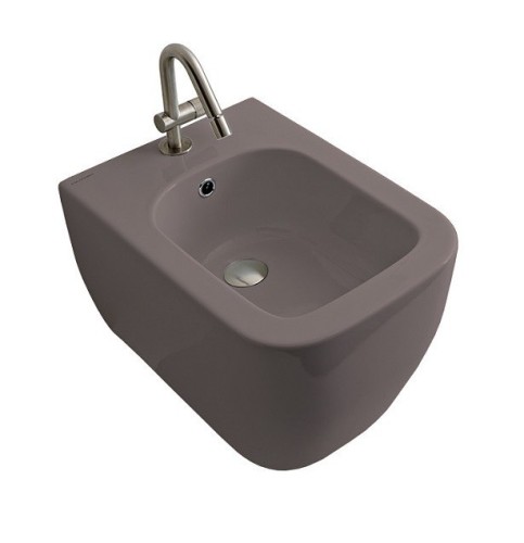 Биде Scarabeo TEOREMA 2.0 подвесное с одним отверстием цвет песочный матовый 5127 52