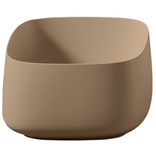 Раковина Artceram Cognac Quadro накладная без отверстий цвет Tortora COL006 40 00