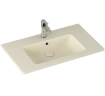Раковина ISVEA SistemaT накладная ШГВ 810*465*140 отверстия для смесителя 1 цвет слоновая кость матовая