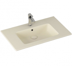 Раковина ISVEA SistemaT накладная ШГВ 810*465*140 отверстия для смесителя 1 цвет слоновая кость матовая
