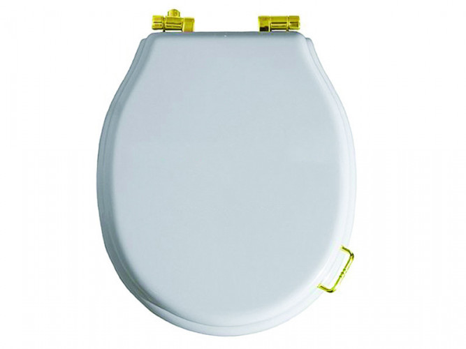 Сиденье с крышкой SIMAS LANTE цвет белый золото LA003OR