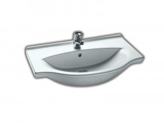 Раковина HATRIA SOPHIE Y0FG01 подвесная или на тумбу с одним отверстием с переливом цвет белый