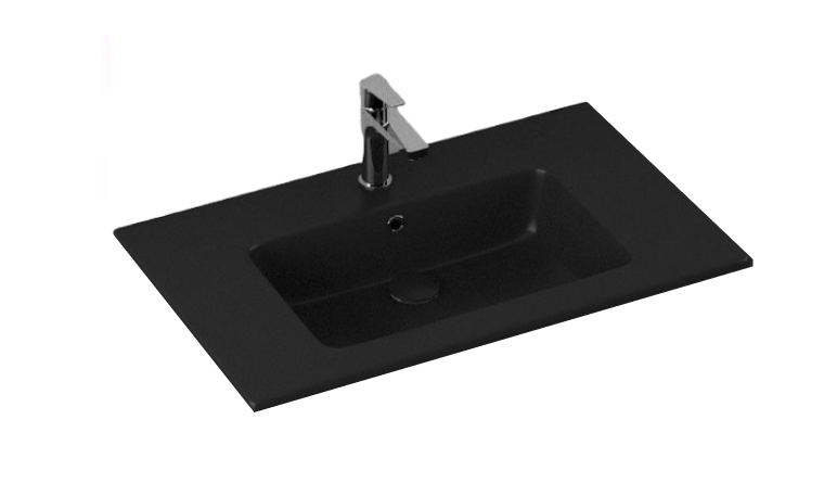 Раковина ISVEA SistemaT накладная ШГВ 810*465*140 отверстия для смесителя 1 цвет черный матовый