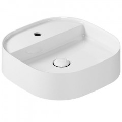 Раковина GALASSIA SMART B 7403 накладная с одним отверстием без перелива цвет белый глянцевый
