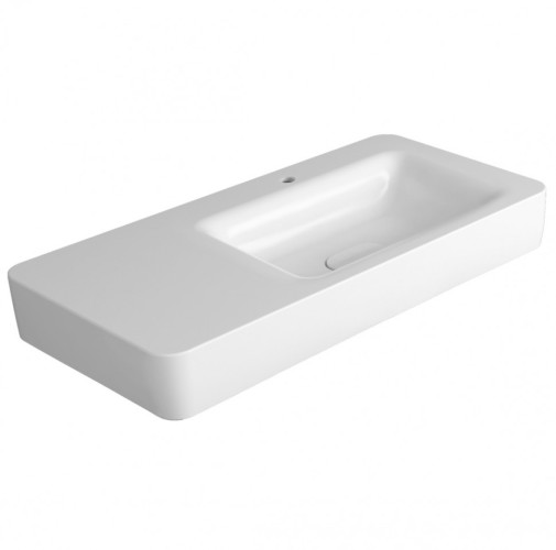 Раковина SIMAS HENGES подвесная или накладная с одним отверстием цвет белый HE12