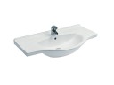 Раковина HATRIA SOPHIE Y0HC01 подвесная или на тумбу с одним отверстием с переливом цвет белый