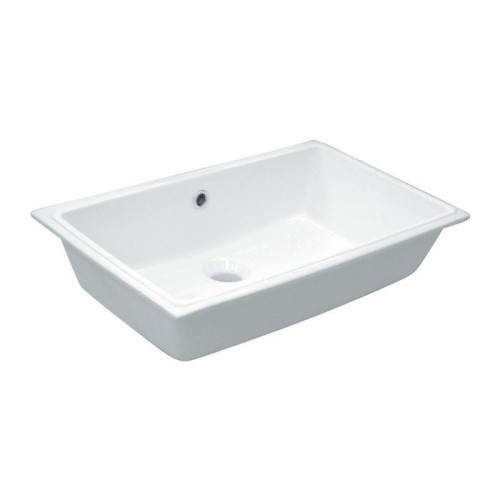 Раковина KERASAN встраиваемая снизу с переливом без отверстий цвет белый 22501