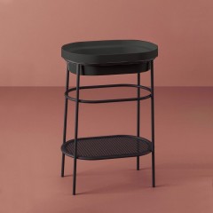 Консоль Artceram Fuori Scala металлическая для овальной раковины цвет черный матовый ACA055 17