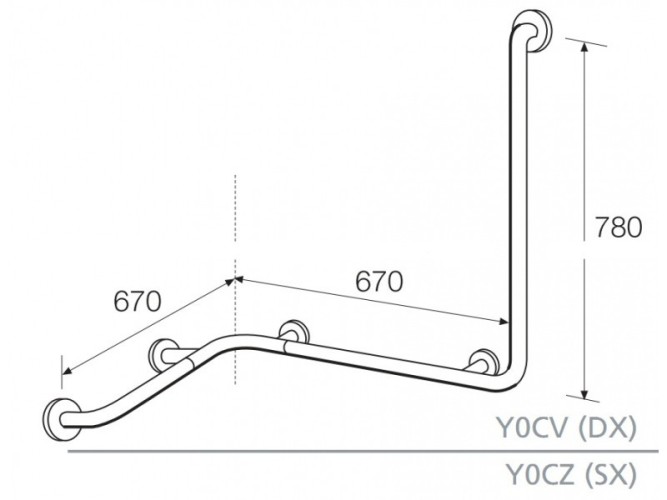 Поручень HATRIA AUTONOMY Y0CZ01 подвесной цвет белый
