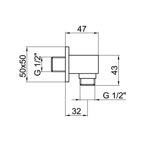 Шланговое подключение Webert AC0337015, хром