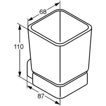 Стакан KLUDI E2 4997505 подвесной