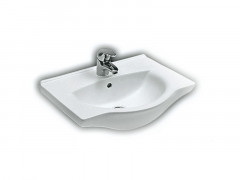 Раковина HATRIA SOPHIE Y0HG01 подвесная или на тумбу с одним отверстием с переливом цвет белый