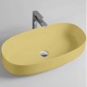 Раковина Artceram Cognac Quadro накладная без отверстий цвет Zync yellow COL005 12 00