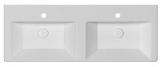 Раковина ISVEA SistemaV двойная накладная ШГВ 1200*455*100 отверстия для смесителя 2 цвет белый СНЯТО