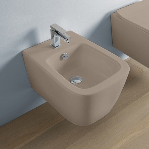 Биде Artceram A16 подвесной с одним отверстием  цвет brown matera ASB001 41 00