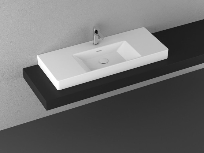 Раковина ISVEA SistemaV накладная ШГВ 1210*455*145 отверстия для смесителя 1 цвет белый СНЯТО