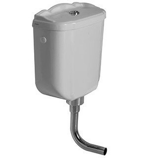 Бачок GLOBO PAESTUM настенный на средней трубе цвет белый PA114BI