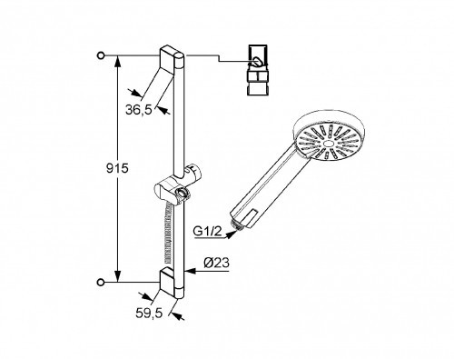 Душевой гарнитур KLUDI A-QA 6564005-00