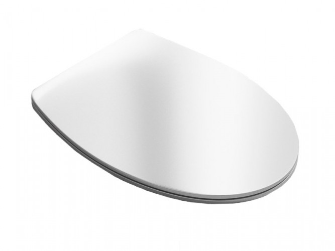 Сиденье с крышкой SIMAS LFT Spazio быстросъемное цвет белый петли хром LFT005