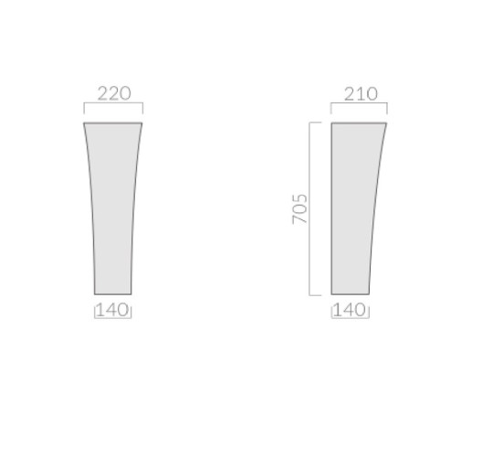 Предестал GALASSIA ERGO 7122 напольный с крепежом цвет белый глянцевый