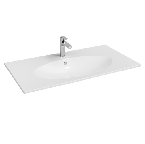 Раковина ISVEA SistemaX 10SX51101SV ультратонкая 101см с отверстием под смеситель цвет белый