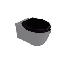 Сиденье с крышкой GALASSIA ETHOS 8482 NEOR петли золото цвет черный глянцевый