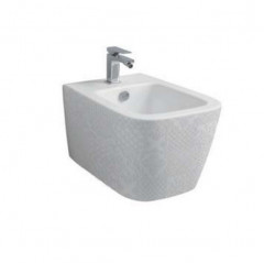 Биде Artceram A16 подвесной с одним отверстием  цвет белый/декор cementina ASB001 01 86