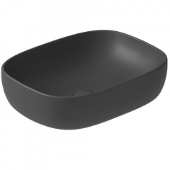 Раковина GALASSIA DREAM 7301 NEMT накладная с одним отверстием без перелива цвет черный матовый