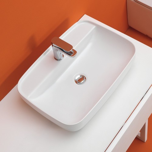 Раковина KERASAN накладная без перелива без отверстий цвет белый 514001*1