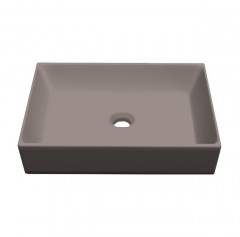 Раковина Scarabeo TEOREMA 2.0 накладная без перелива без отверстий цвет песочный матовый 5101 52