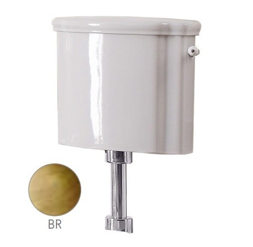 Бачок Scarabeo Castellana на средней трубе с механизмом смыва цвет белый фурнитура бронза 5365BR