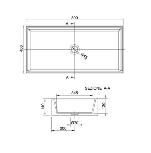 Раковина Scarabeo TEOREMA 2.0 накладная без перелива без отверстий цвет песочный матовый 5102 52