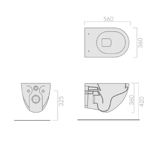 КОМПЛЕКТ Унитаз GALASSIA Dream KIT7317 подвесной безободковый цвет белый глянцевый с сиденьем с микролифтом 7314