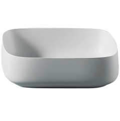 Раковина Artceram Cognac Quadro накладная без отверстий  цвет белый  COL009 01 00