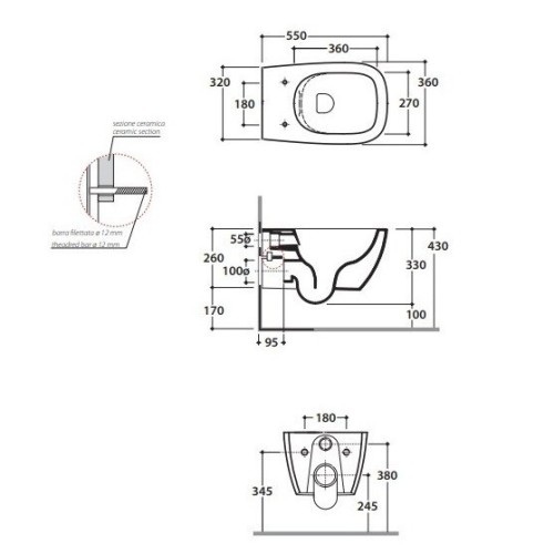 Унитаз GLOBO GENESIS подвесной цвет зеленый матовый GNS02FE