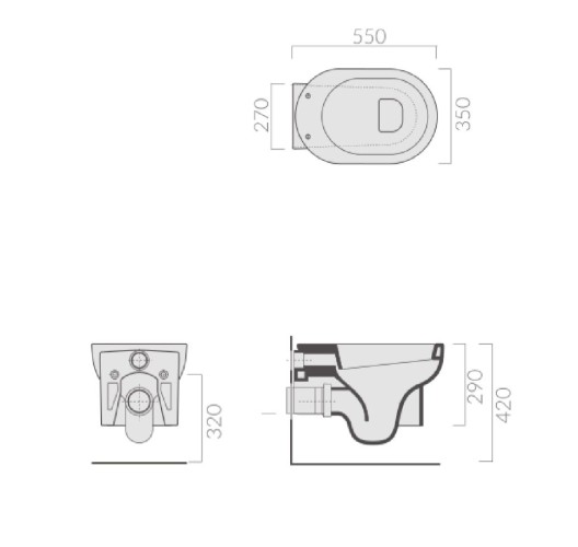 Унитаз GALASSIA M2 5245 подвесной цвет белый глянцевый