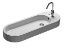 Раковина HATRIA AREA Y0W101 накладная с одним отверстием с переливом цвет белый