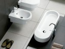 Раковина HATRIA AREA Y0W101 накладная с одним отверстием с переливом цвет белый
