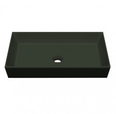 Раковина Scarabeo TEOREMA 2.0 накладная без перелива без отверстий цвет черный матовый с антибактериальным и грязеотталкивающим покрытием BIOKER 5102 49 BK