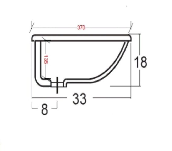 Раковина GALASSIA 2035 встраиваемая снизу, белая