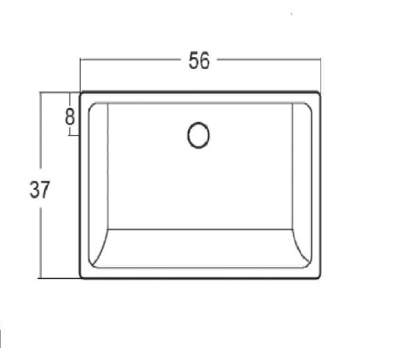 Раковина GALASSIA 2035 встраиваемая снизу, белая