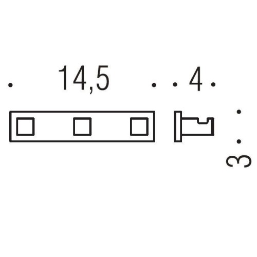 Крючок COLOMBO DESIGN LOOK LC37 тройной