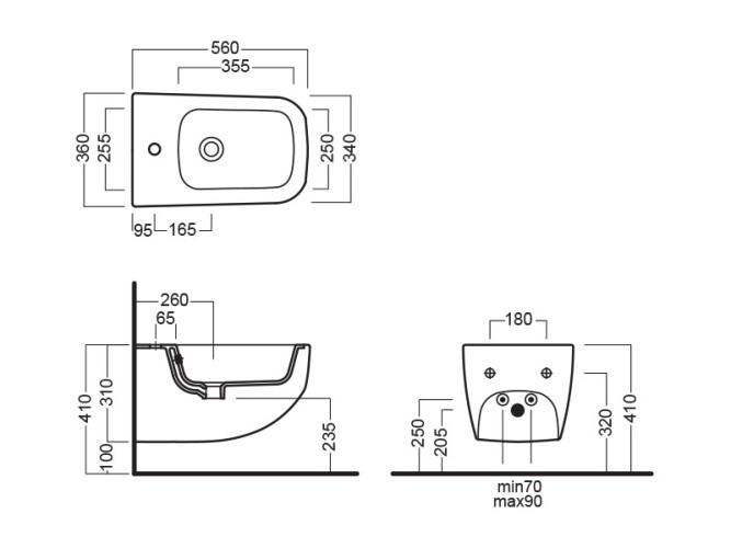 Унитаз HATRIA NEXT A0Y1F102 подвесной безободковый цвет черный матовый