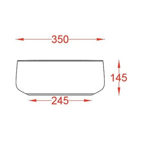 Раковина Artceram Cognac Quadro накладная без отверстий цвет белый матовый COL004 05 00