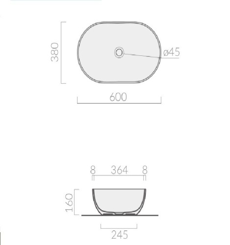 Раковина GALASSIA DREAM 7308 OC накладная без отв.,без слив/ перелив, цвет охра