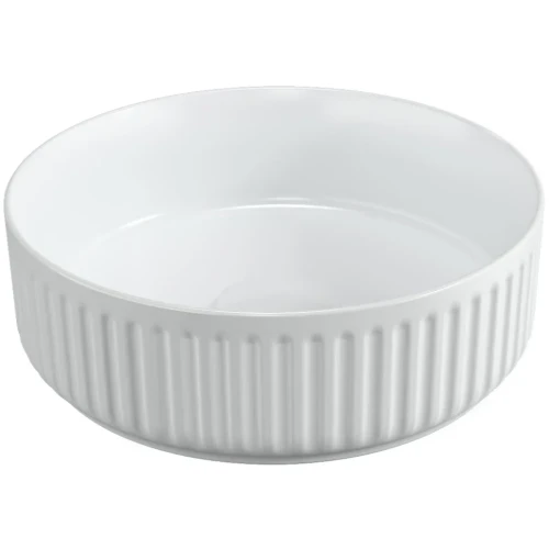 Раковина накладная ISVEA Infinity Ion круглая ?36см, без отв. под смеситель цвет белый матовый