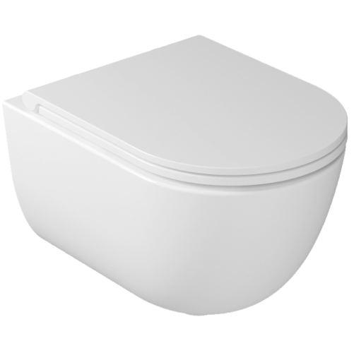 КОМПЛЕКТ Унитаз GALASSIA Dream KIT7334 MT унитаз подвесной, безободковый RIM, белый матовый с сиденьем с микролифтом 7330 MT